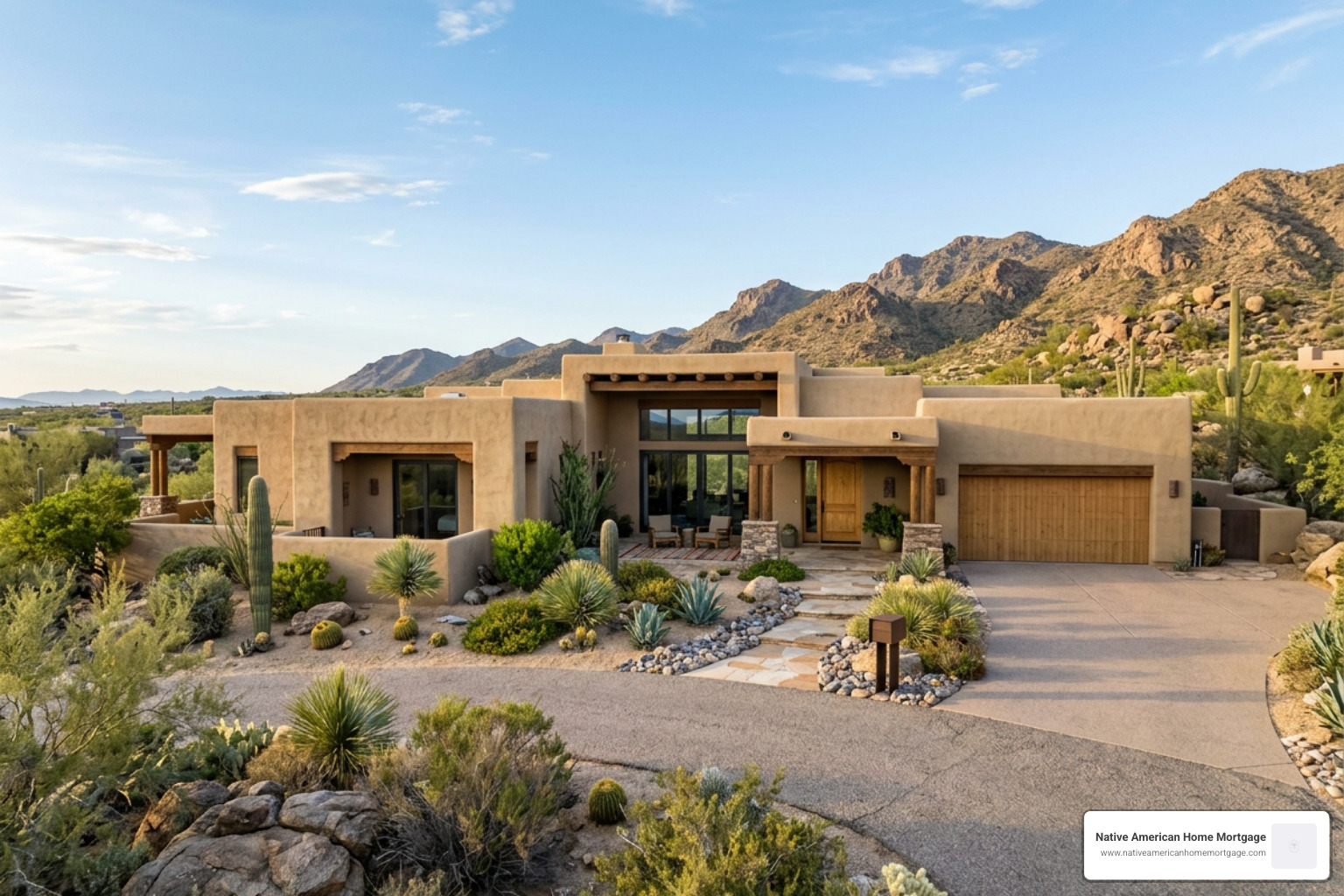 Beautiful modern Southwestern home representing property eligibility in AZ, NM, UT, and CO