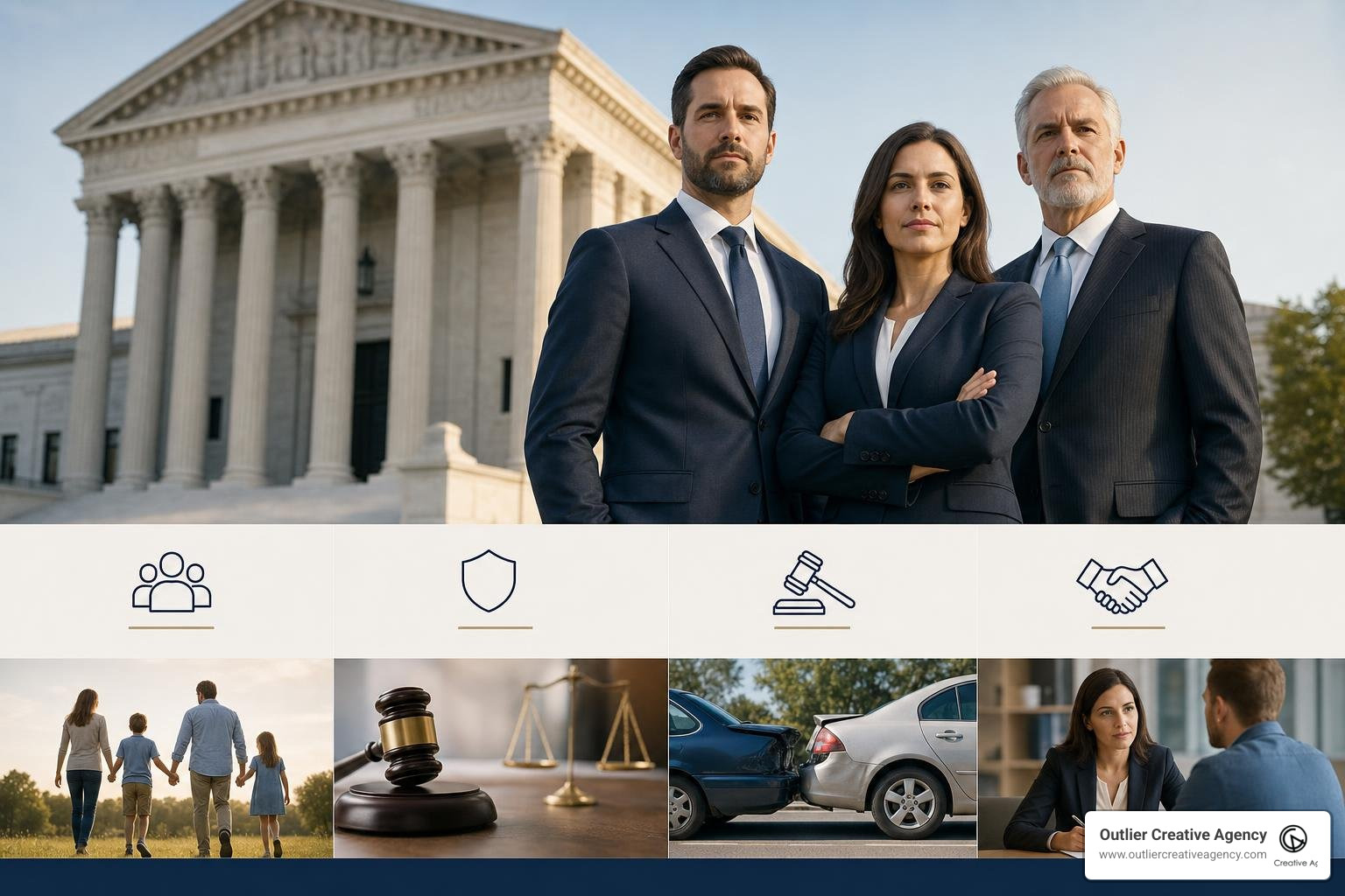 High-converting law firm website homepage design layout