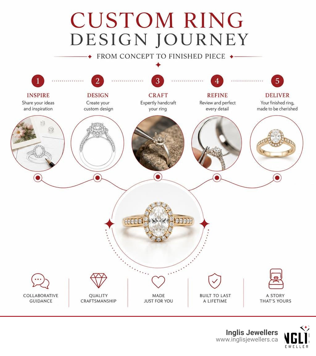 Custom ring design journey from concept to finished piece infographic infographic Custom ring design journey from concept to finished piece infographic infographic