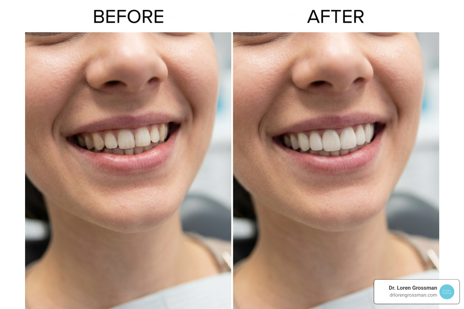 real patient before and after veneers transformation