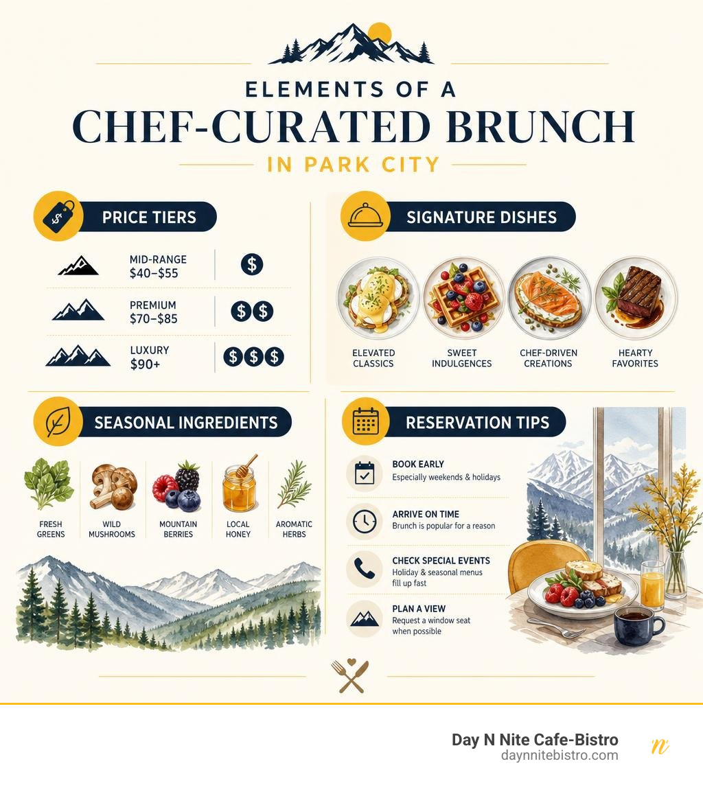 Elements of a chef-curated brunch in Park City: price tiers, signature dishes, seasonal ingredients, and reservation tips Elements of a chef-curated brunch in Park City: price tiers, signature dishes, seasonal ingredients, and reservation tips