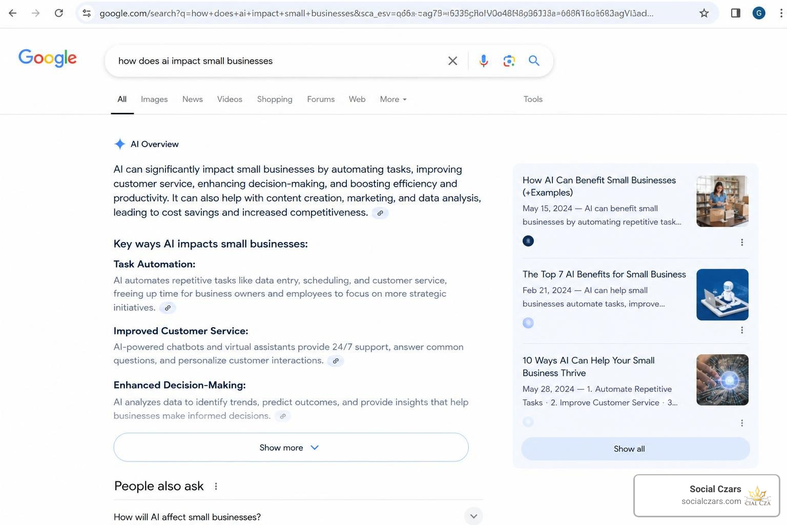 AI Overview citation interface showing source cards