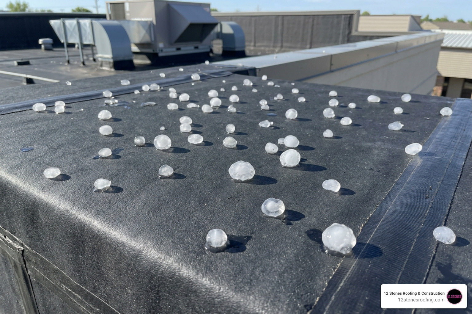 hail-resistant EPDM membrane protective layer