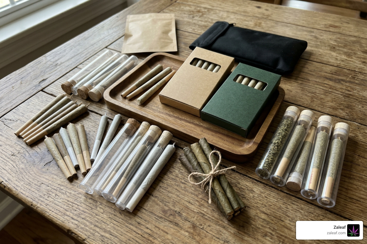 A selection of standard joints, infused pre-rolls, and multi-packs ready for delivery A selection of standard joints, infused pre-rolls, and multi-packs ready for delivery