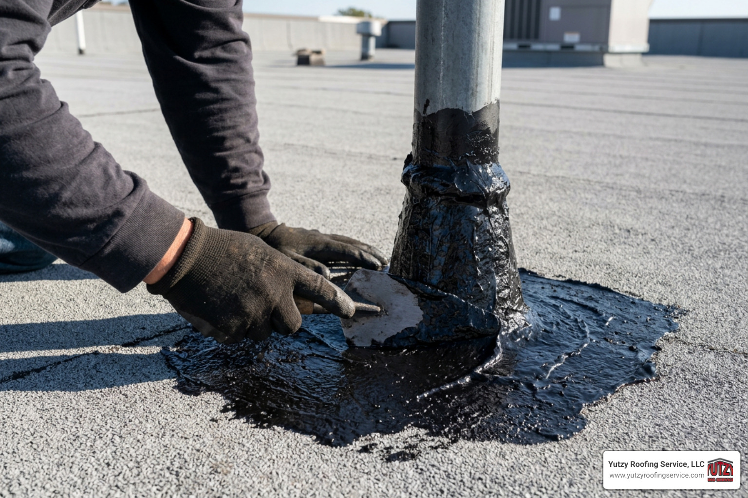 applying rubberized wet patch sealant applying rubberized wet patch sealant