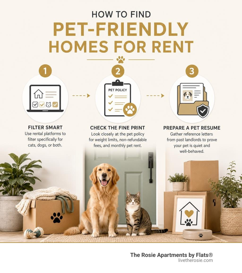 how to find pet friendly homes for rent infographic