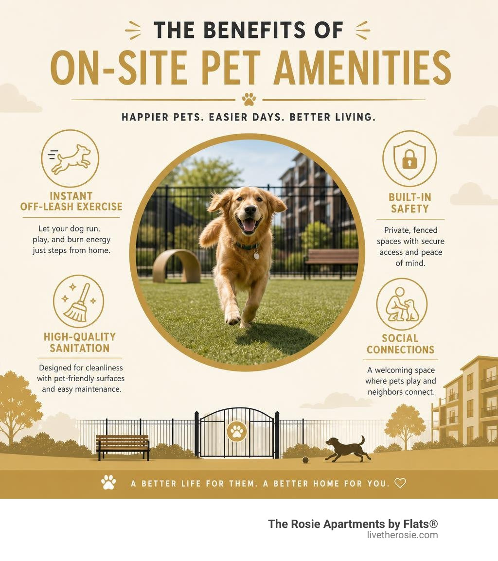 benefits of on-site pet amenities infographic