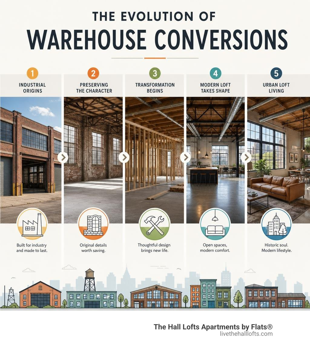 evolution of warehouse conversions infographic