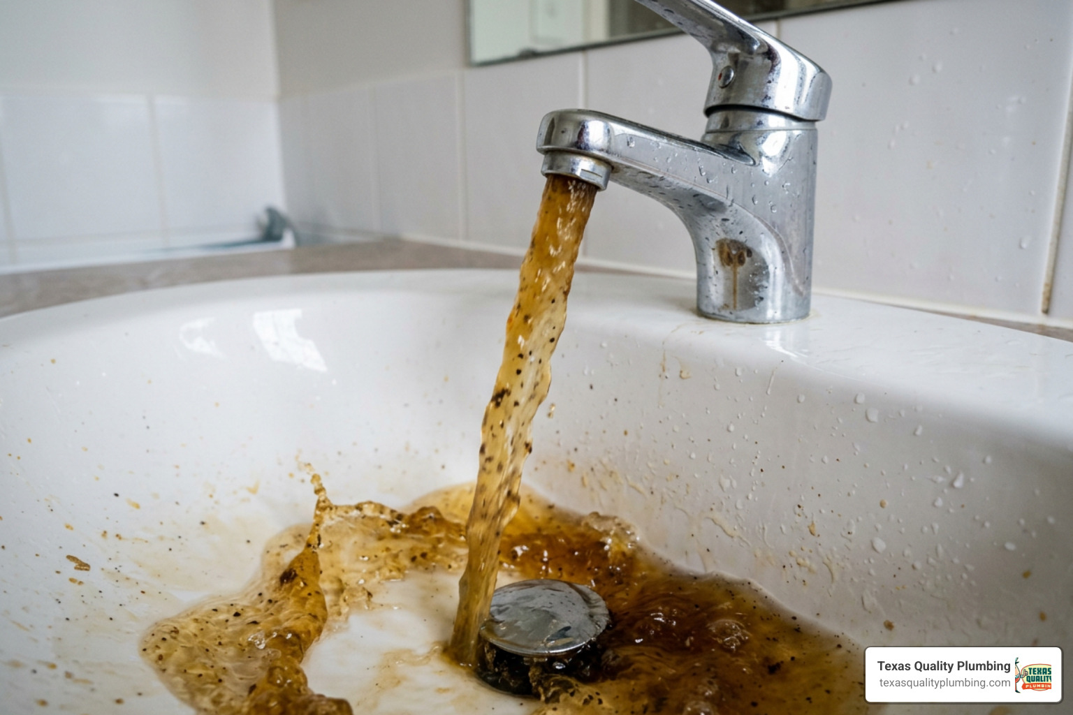 Discolored hot water and sediment coming out of tap Discolored hot water and sediment coming out of tap