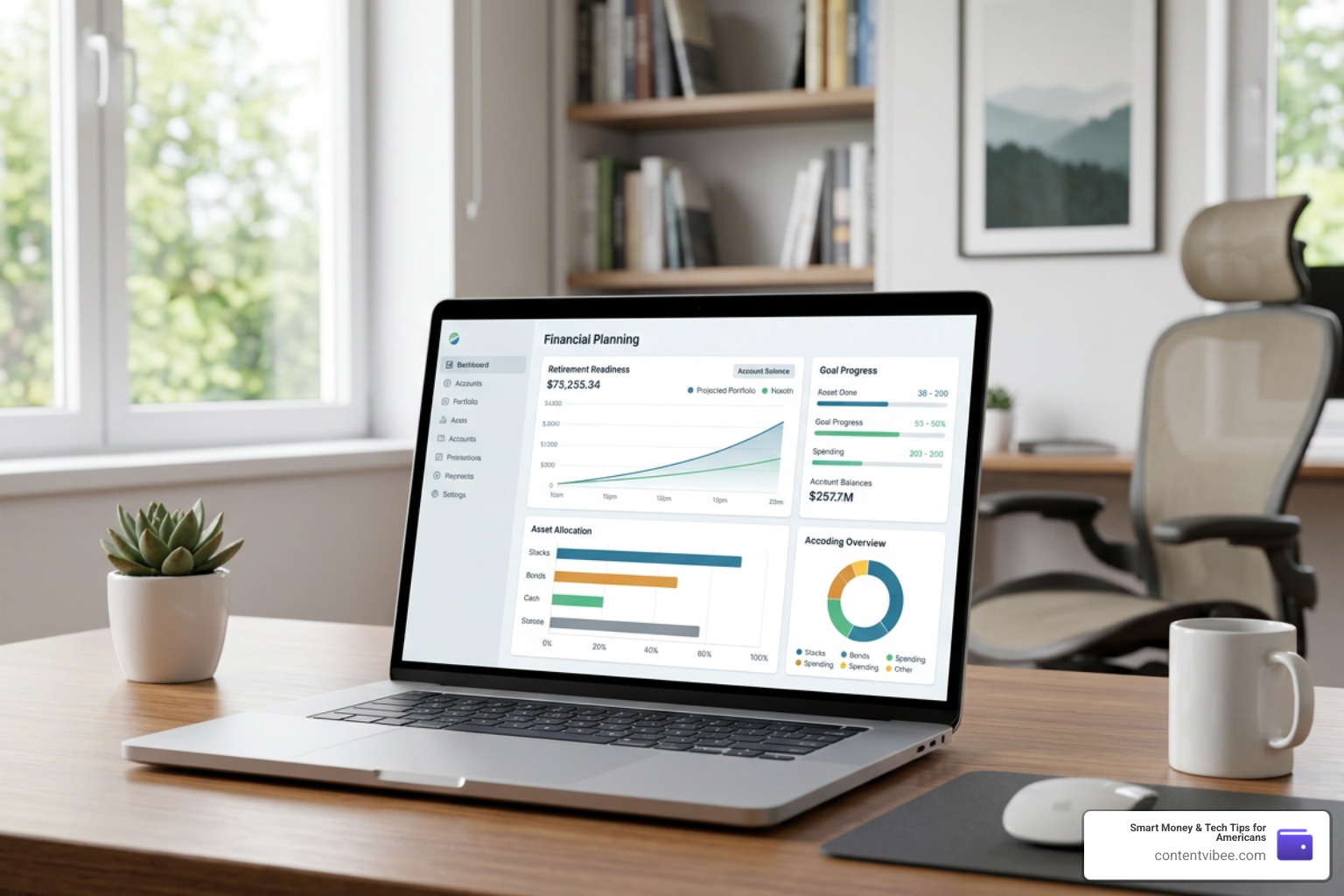 modern financial software dashboard