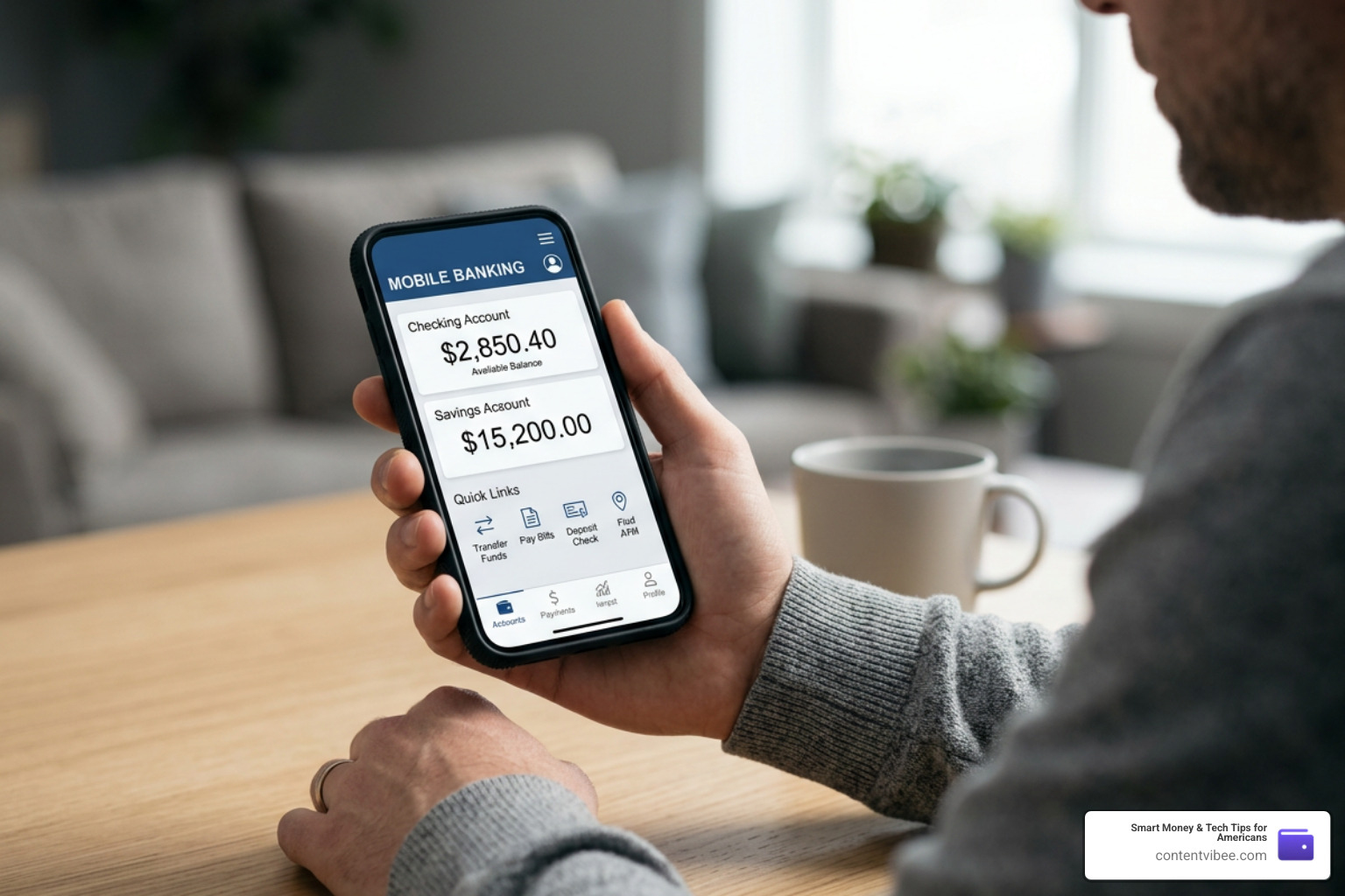 digital banking app with checking and savings accounts available nationwide