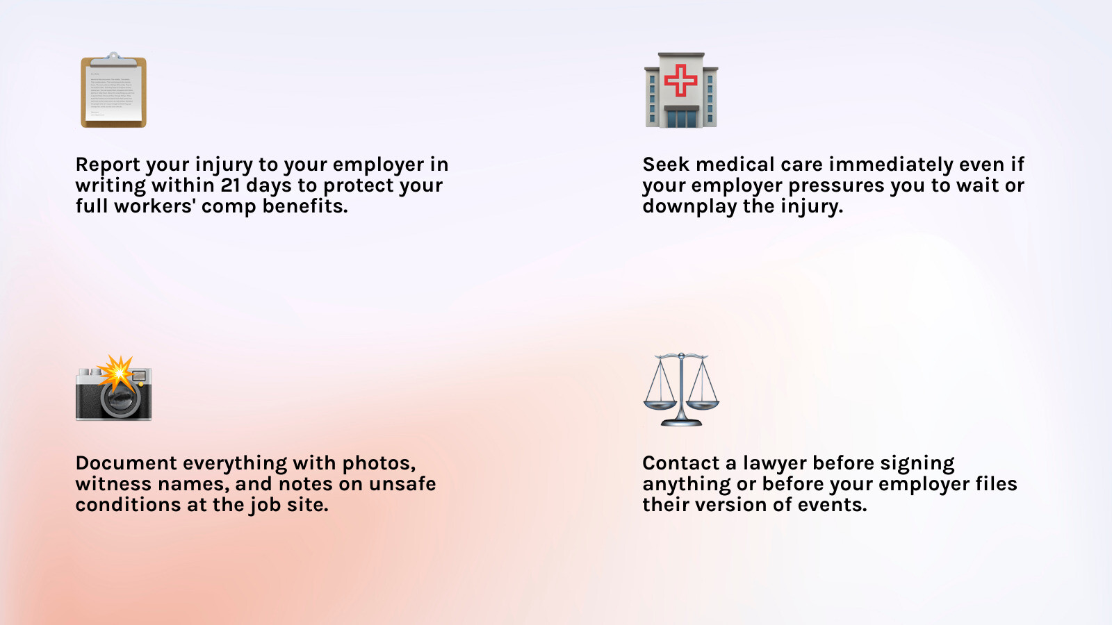 Steps to take after a workplace injury in Philadelphia, PA — infographic infographic Steps to take after a workplace injury in Philadelphia, PA — infographic infographic