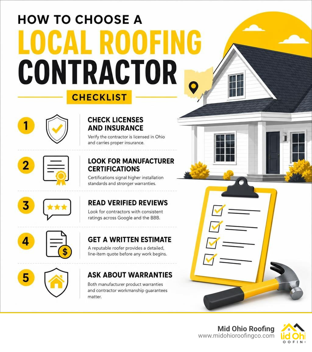 How to choose a local roofing contractor - checklist infographic infographic How to choose a local roofing contractor - checklist infographic infographic
