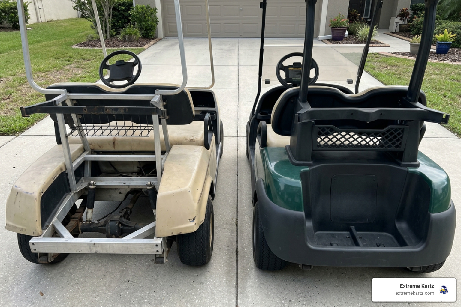 Club Car DS and Precedent rear seat kit mounting comparison Club Car DS and Precedent rear seat kit mounting comparison
