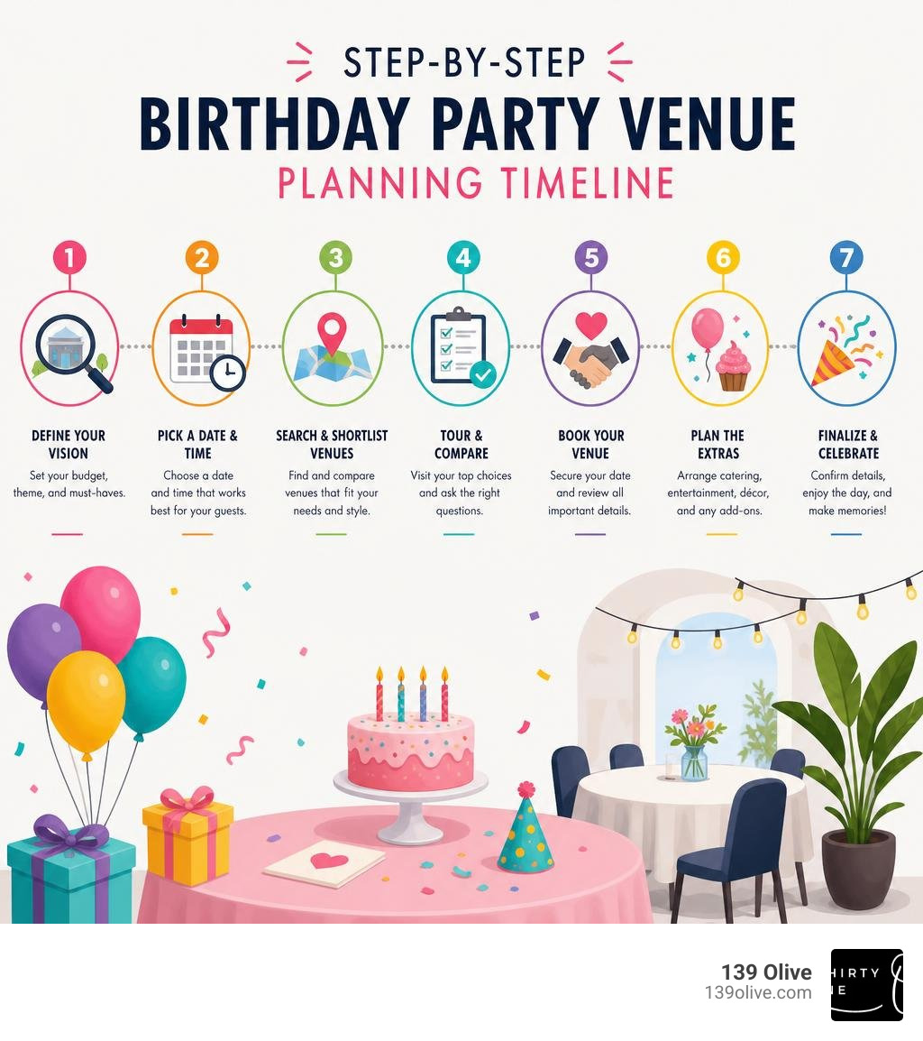 Step-by-step birthday party venue planning timeline infographic infographic Step-by-step birthday party venue planning timeline infographic infographic