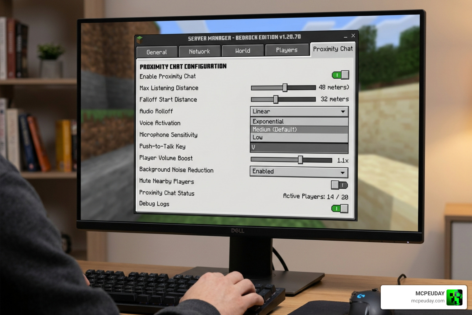Server configuration settings for Bedrock proximity chat Server configuration settings for Bedrock proximity chat