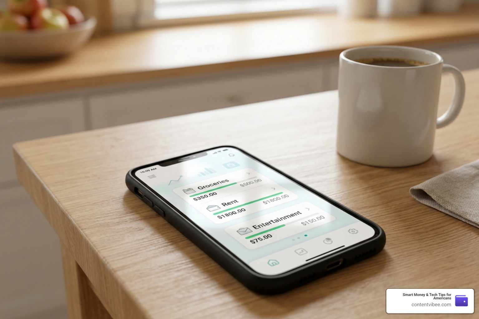 digital envelope budgeting concept