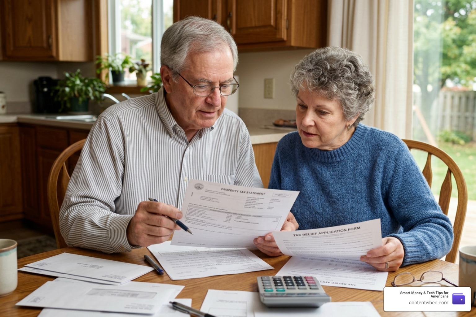 senior property tax relief being calculated