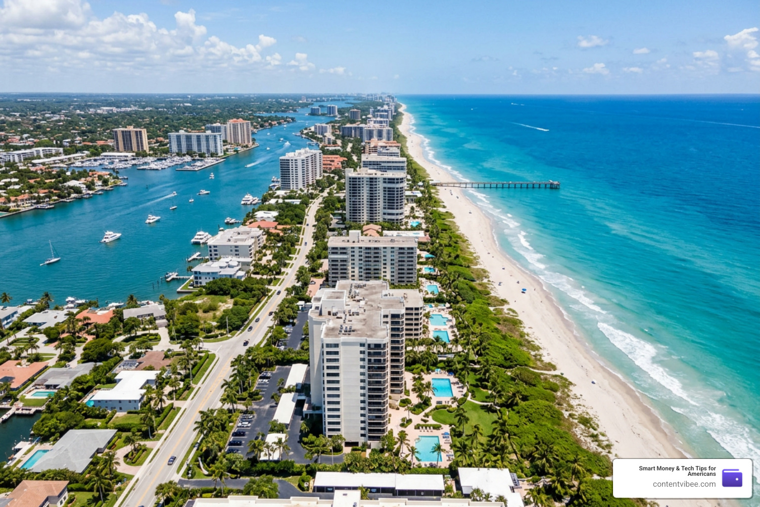Florida coastline showcasing the popular tax haven