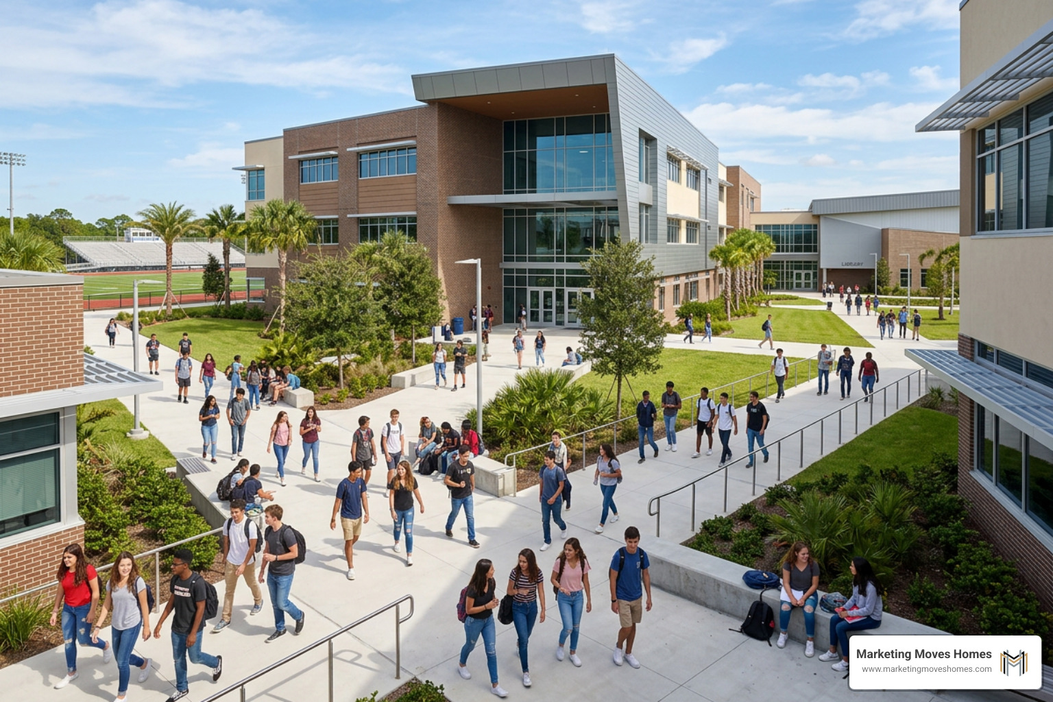 Modern high school campus in Central Florida Modern high school campus in Central Florida