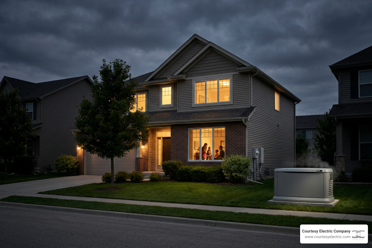 whole home generator protecting family during neighborhood power outage whole home generator protecting family during neighborhood power outage