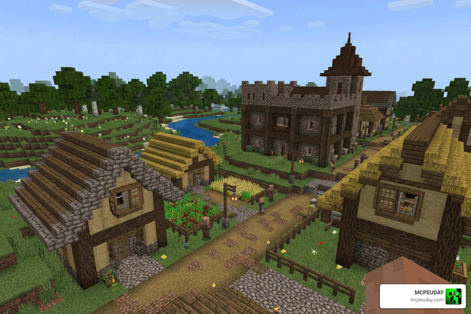 Pixel Perfection Legacy texture pack Minecraft gameplay medieval pixel art
