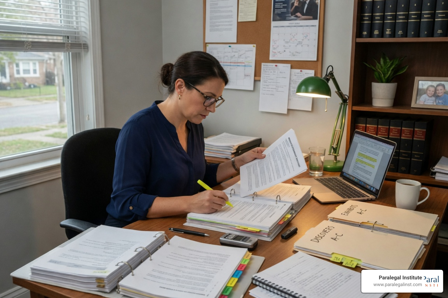 paralegal student reviewing legal documents paralegal student reviewing legal documents