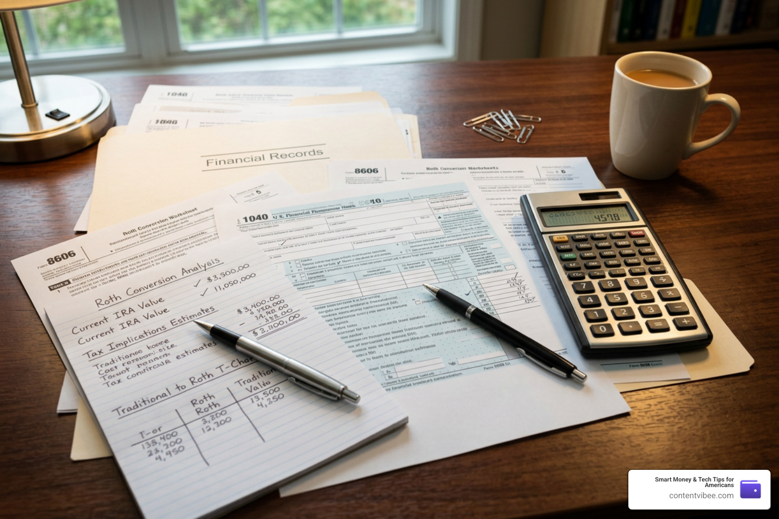 Tax forms and calculator for Roth conversion planning