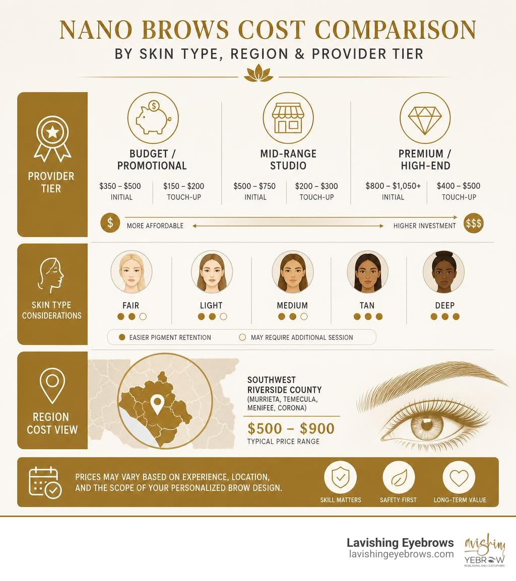 nano brows cost comparison infographic by skin type region and provider tier infographic nano brows cost comparison infographic by skin type region and provider tier infographic