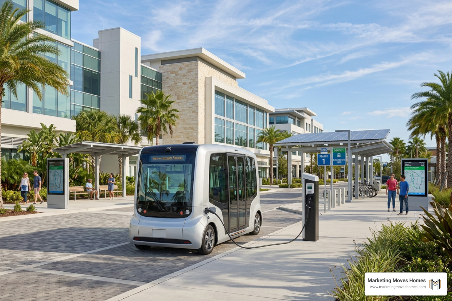 Lake Nona Town Center transit hub and shuttle charging station Lake Nona Town Center transit hub and shuttle charging station