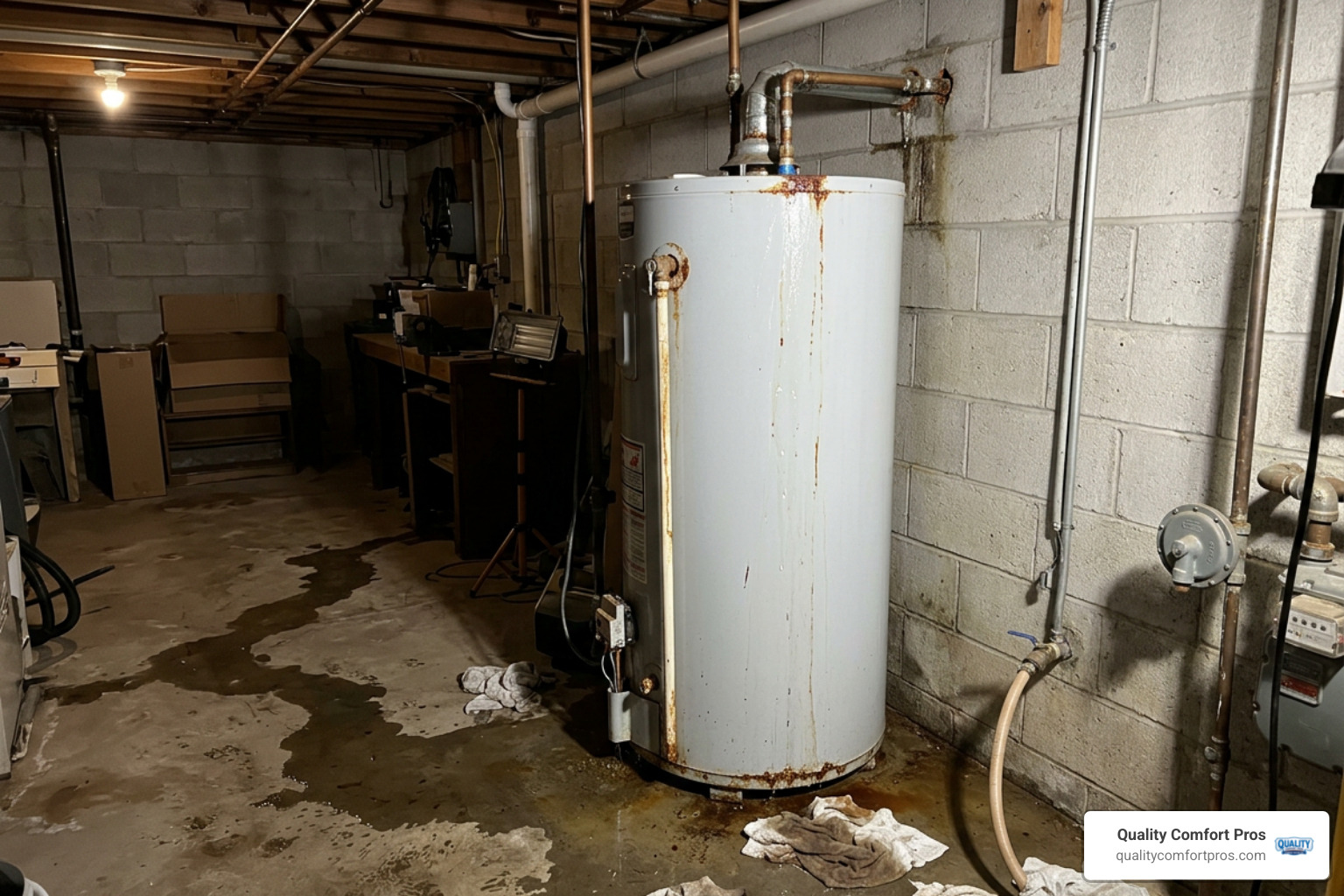 leaking water heater in basement needing professional repair leaking water heater in basement needing professional repair