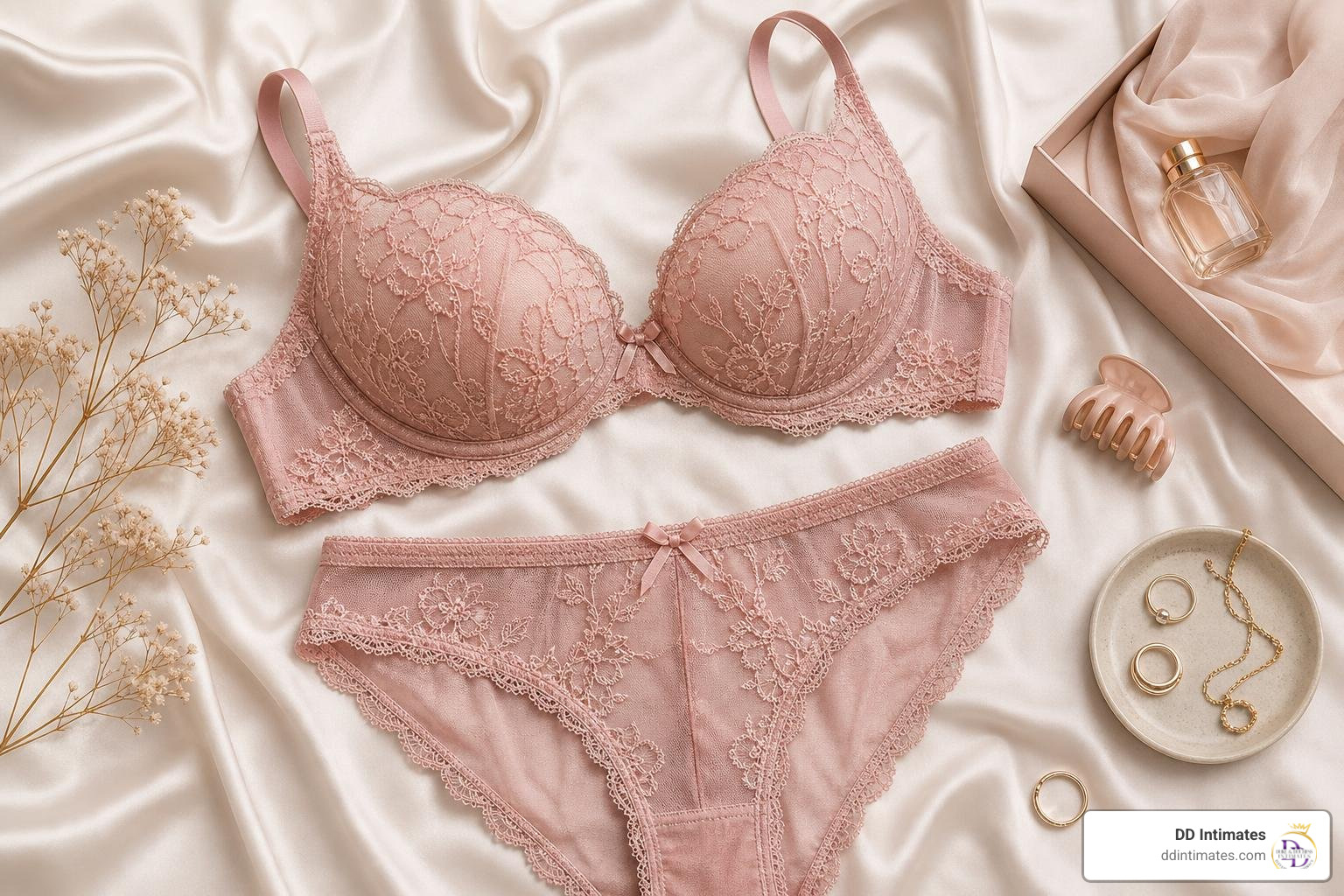 high quality lingerie flat lay