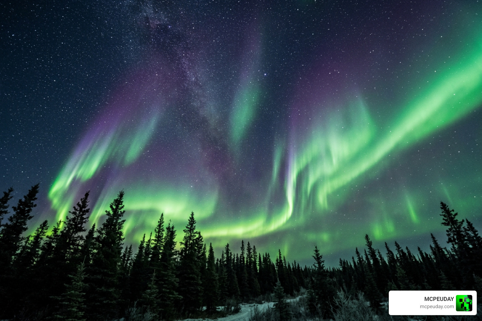 Newb Explementary night sky with auroras and stars Newb Explementary night sky with auroras and stars