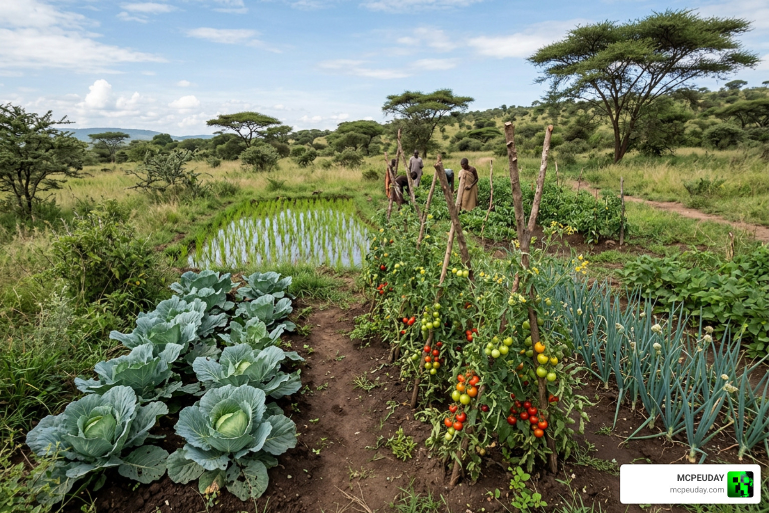 Wild crops growing naturally in a savanna biome Wild crops growing naturally in a savanna biome