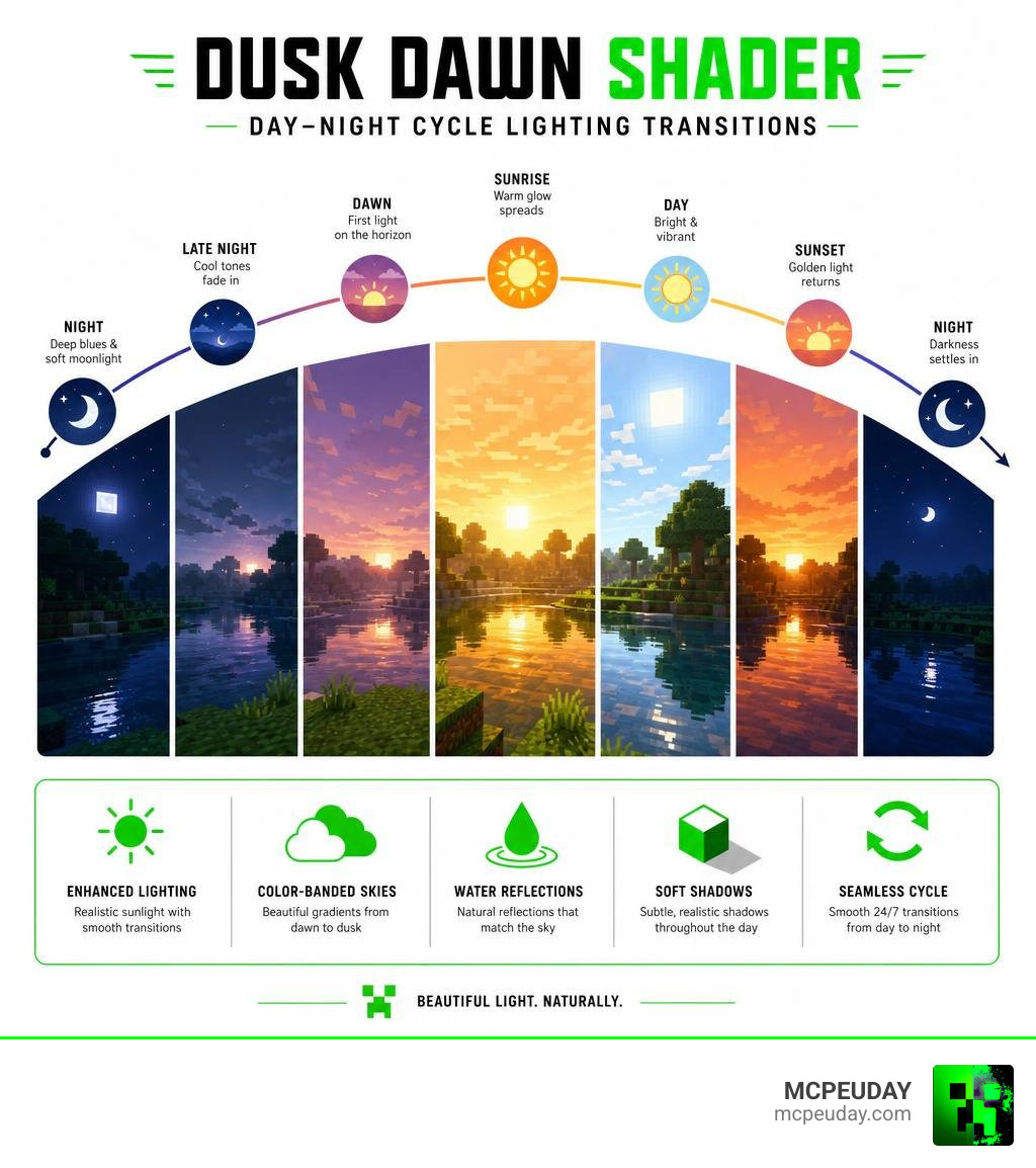 Dusk Dawn Shader day-night cycle lighting transitions infographic infographic Dusk Dawn Shader day-night cycle lighting transitions infographic infographic