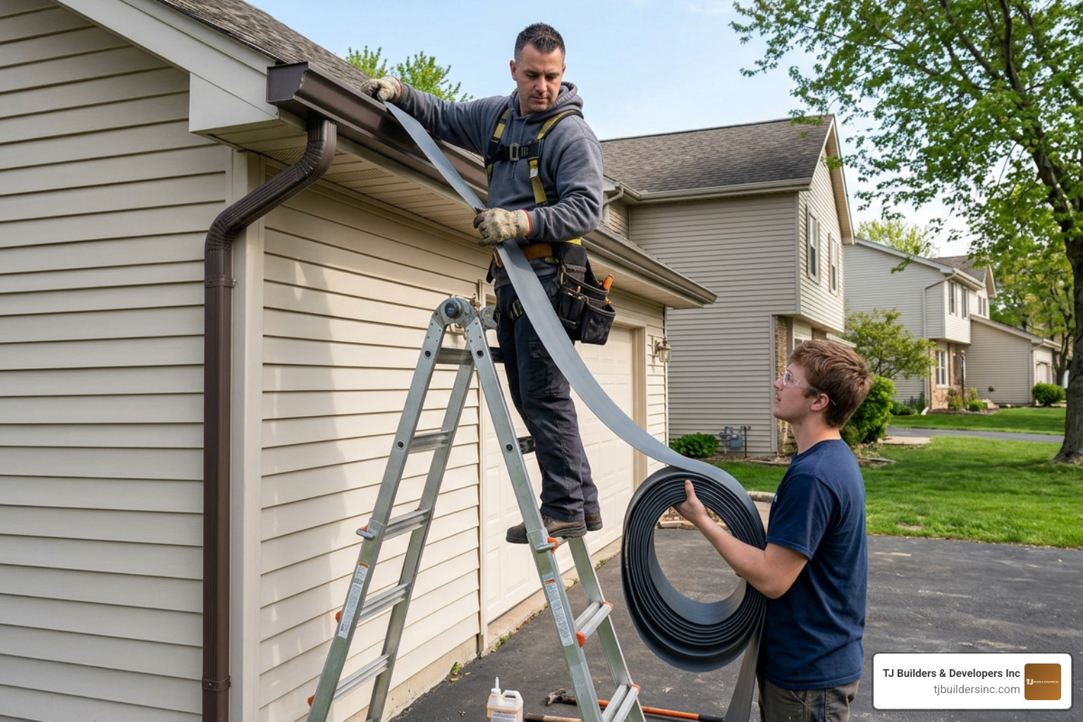 Professional gutter relining process