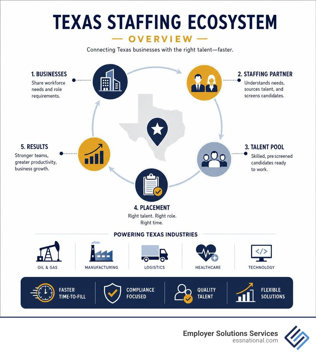 Texas staffing ecosystem overview infographic infographic Texas staffing ecosystem overview infographic infographic