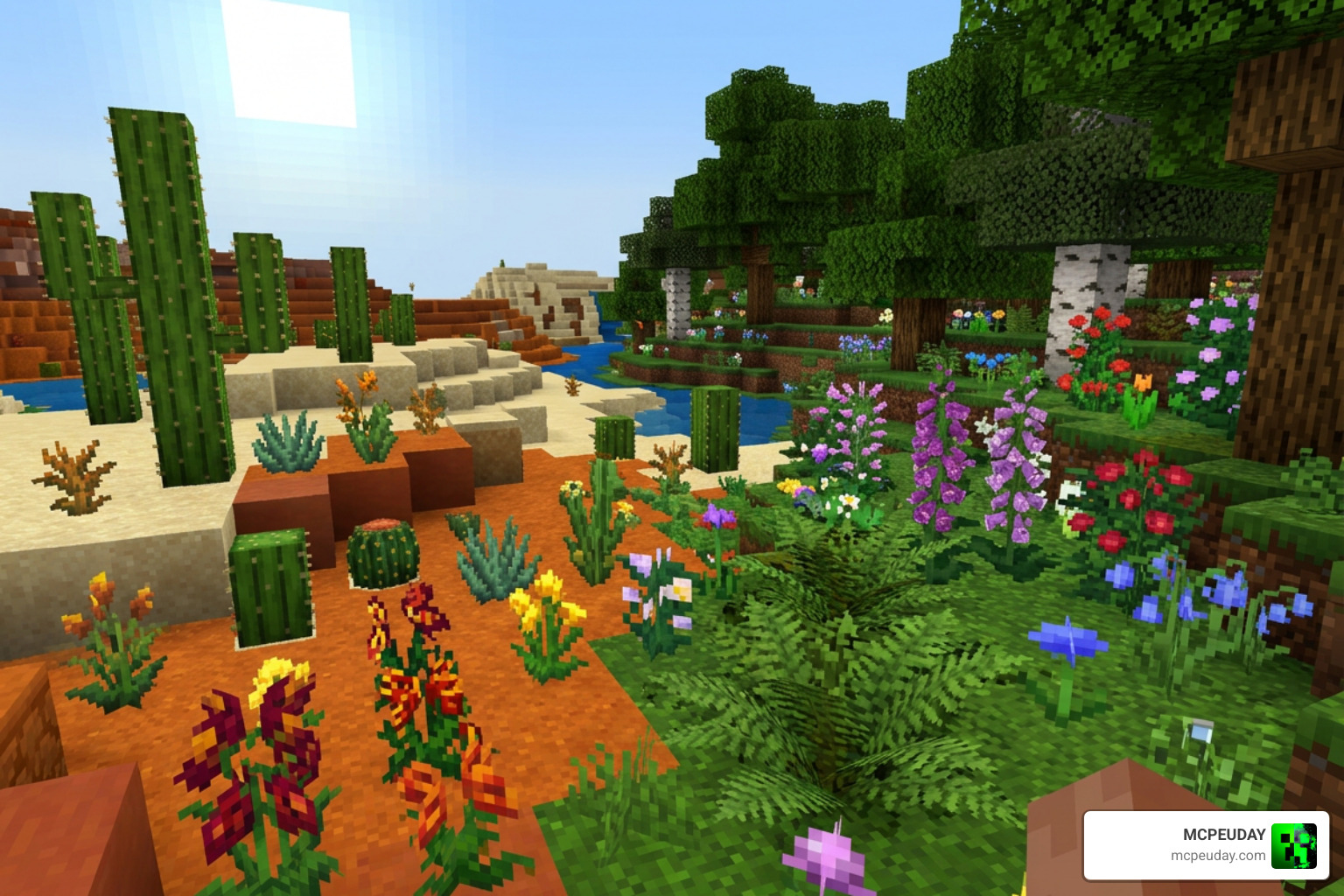 Custom flowers and cacti in Minecraft Bedrock Nature Expansion Custom flowers and cacti in Minecraft Bedrock Nature Expansion
