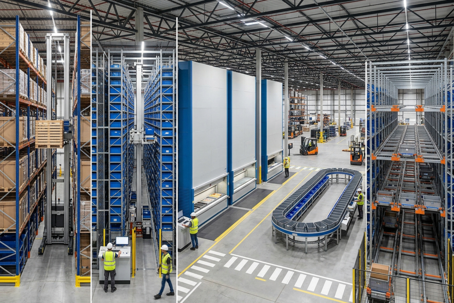 comparison of pallet ASRS, mini-load ASRS, shuttles, VLMs, and carousel systems