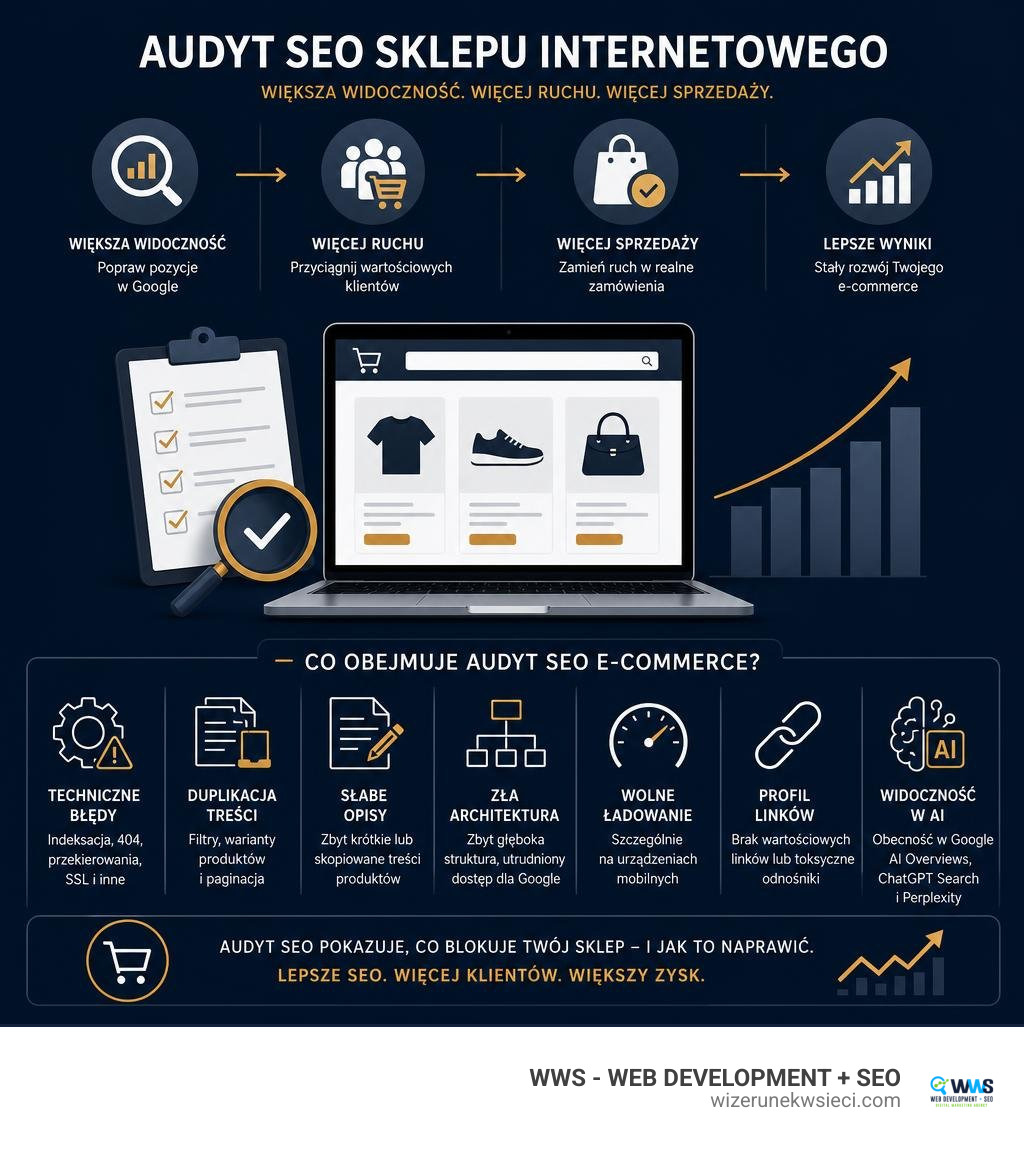 infographic showing key benefits and components of an e-commerce SEO audit infographic infographic showing key benefits and components of an e-commerce SEO audit infographic