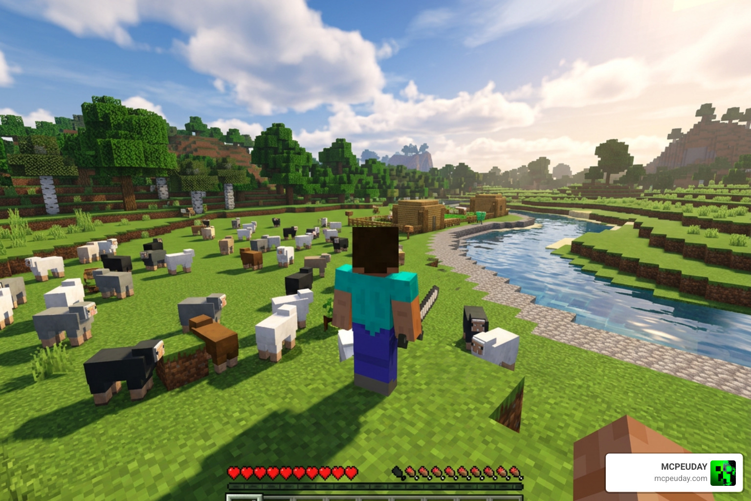 Yummy Sheep Shader Minecraft Bedrock gameplay