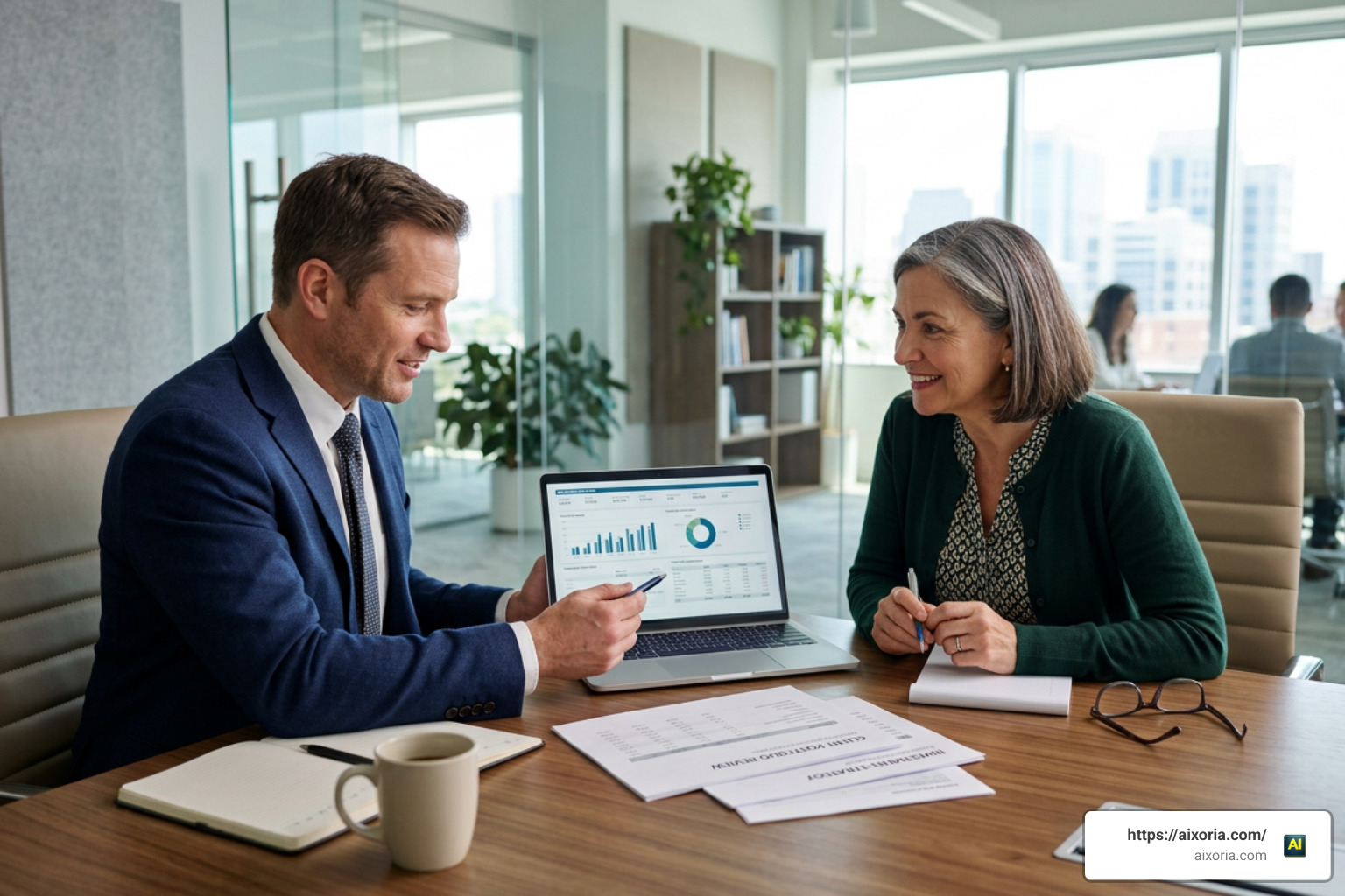 A client verifying credentials with a professional advisor