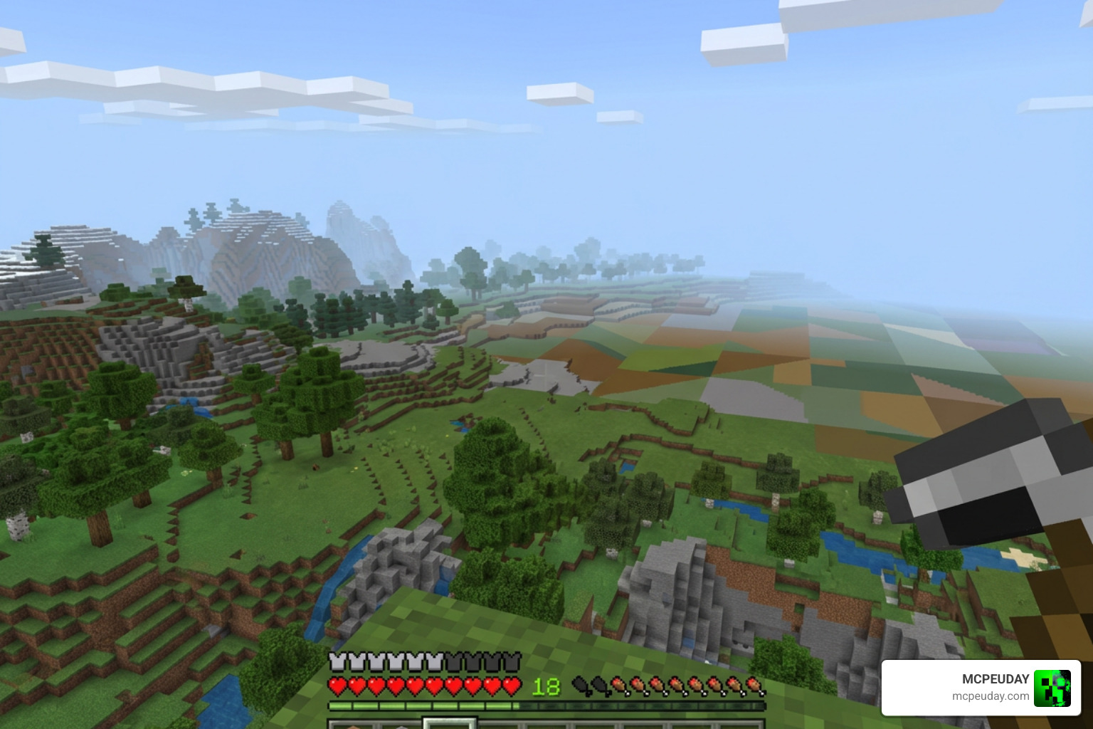 Low Poly Chunks Addon Minecraft Bedrock distant terrain performance optimization Low Poly Chunks Addon Minecraft Bedrock distant terrain performance optimization