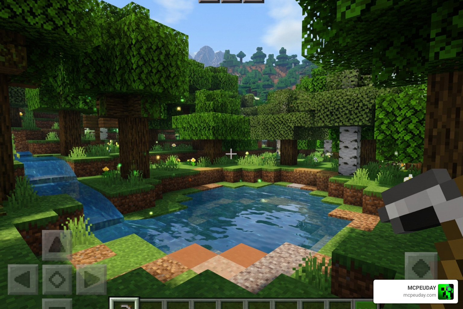 Minecraft PE gameplay enhanced with VFXCore shader