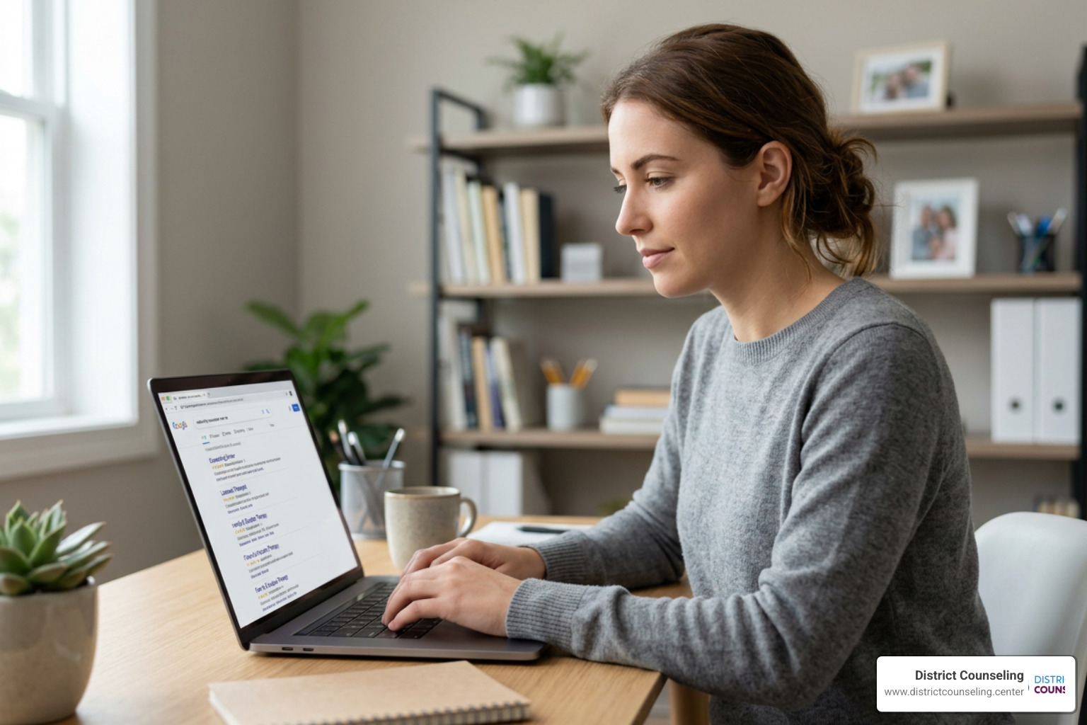 A person looking for a qualified local counselor online A person looking for a qualified local counselor online