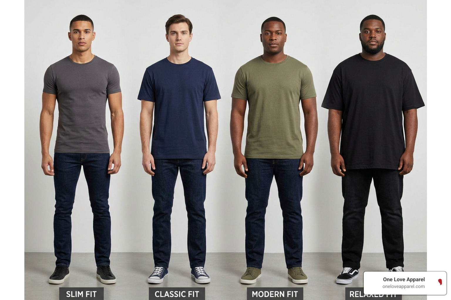 different t-shirt fits comparison different t-shirt fits comparison