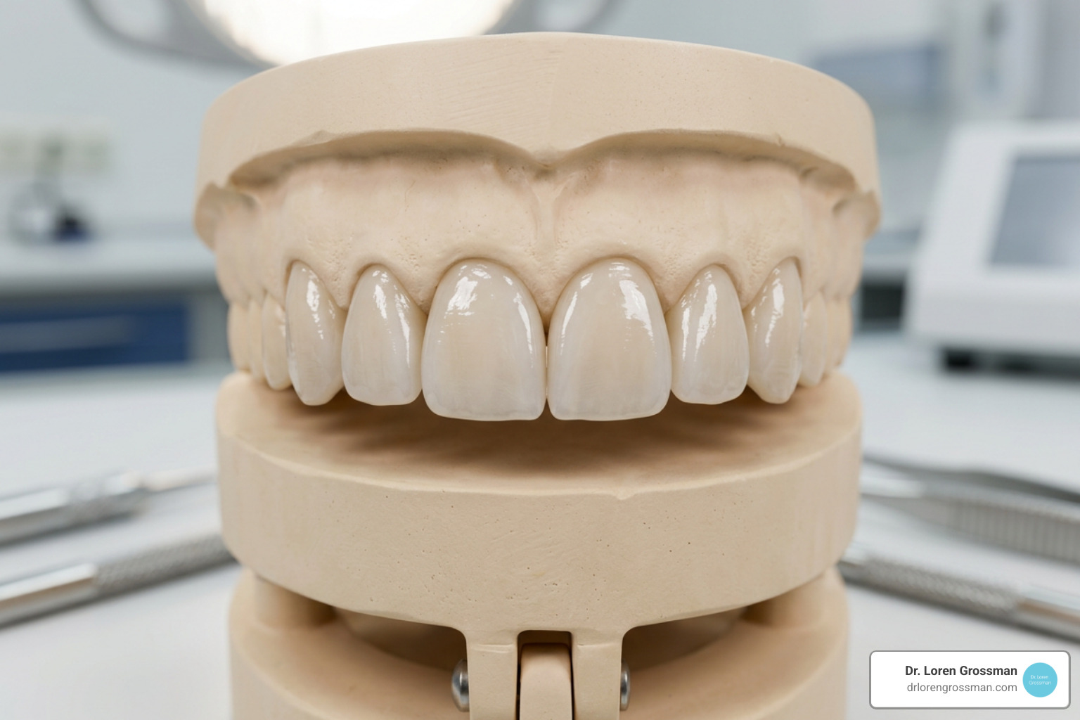 E-max lithium disilicate porcelain veneers showing extreme durability and wear resistance E-max lithium disilicate porcelain veneers showing extreme durability and wear resistance