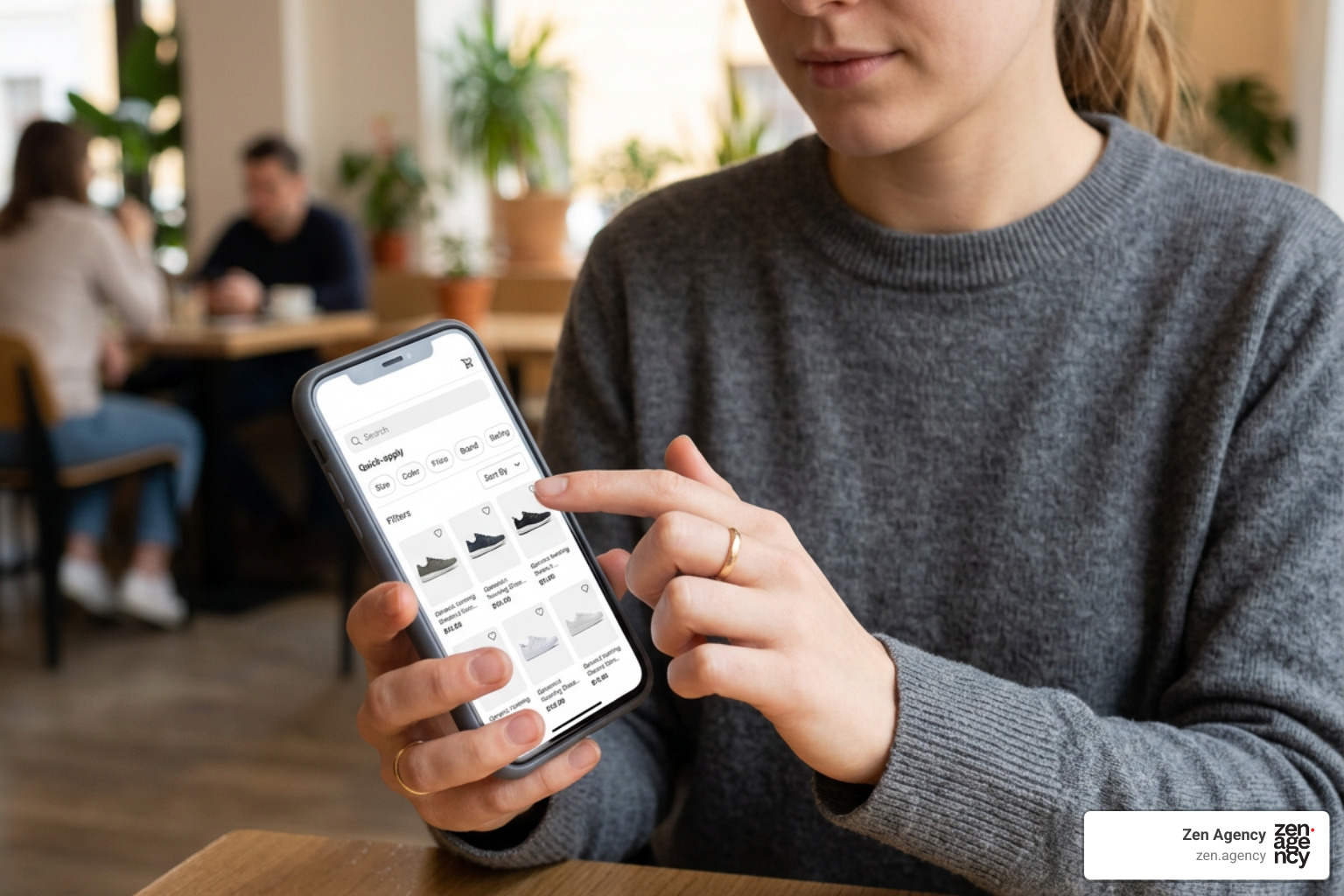 Mobile product search and filter interface showcasing clean navigation and quick-apply filters Mobile product search and filter interface showcasing clean navigation and quick-apply filters