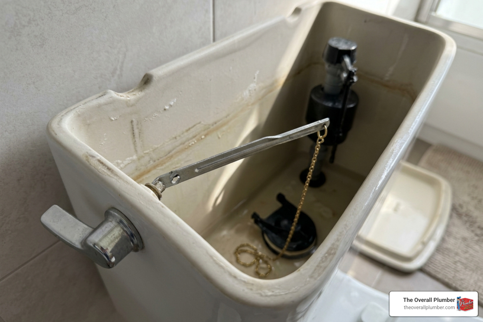 Diagnosing a loose or broken toilet handle inside the tank Diagnosing a loose or broken toilet handle inside the tank