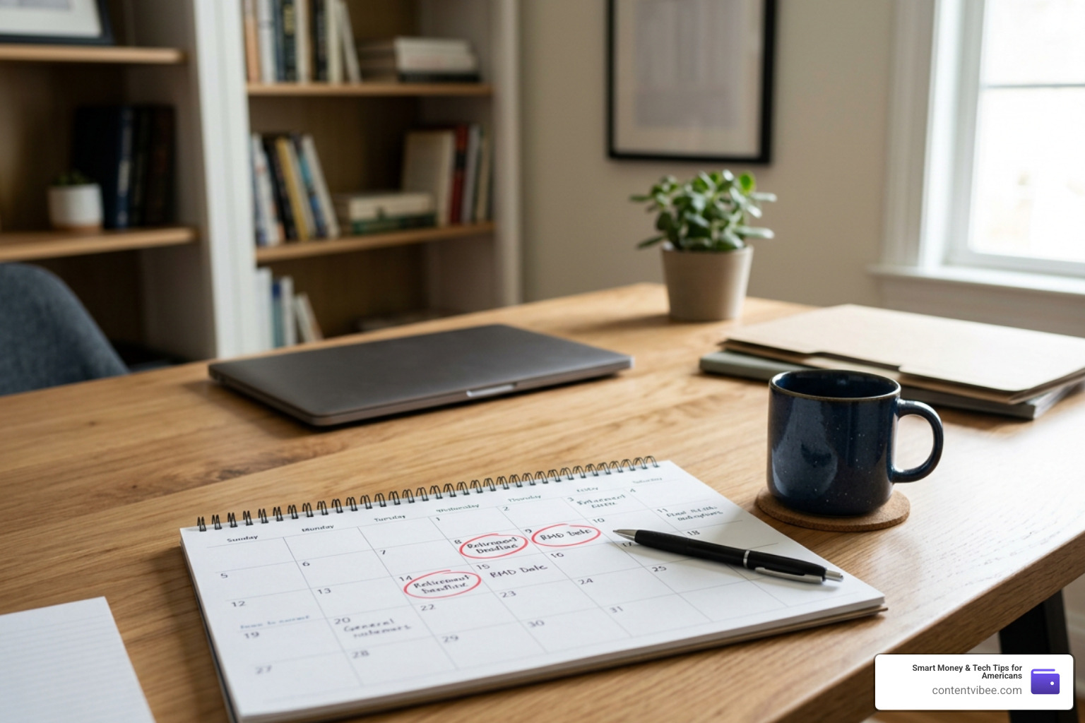 calendar highlighting retirement deadlines and RMD dates